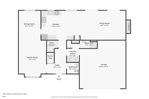 Tiny photo for 1087 Camillia Place, Fox River Grove, IL 60021 (MLS # 12577715)