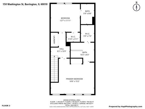 Tiny photo for 150 Washington Street #150, Barrington, IL 60010 (MLS # 12413983)