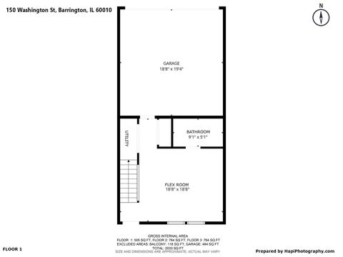 Tiny photo for 150 Washington Street #150, Barrington, IL 60010 (MLS # 12413983)