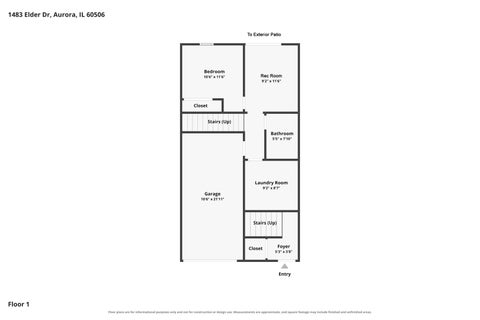 Tiny photo for 1483 Elder Drive, Aurora, IL 60506 (MLS # 12782904)