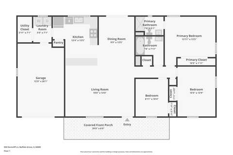 Tiny photo for 930 Dorncliff Lane, Buffalo Grove, IL 60089 (MLS # 12727818)