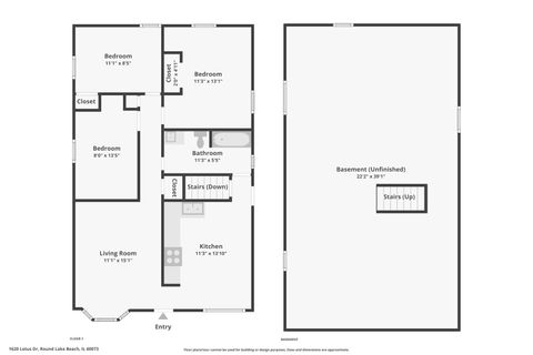 Tiny photo for 1620 Lotus Drive, Round Lake Beach, IL 60073 (MLS # 12522102)