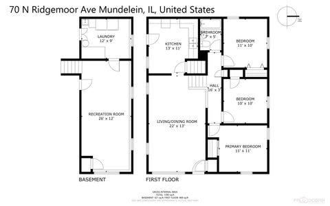 Tiny photo for 70 N Ridgemoor Avenue, Mundelein, IL 60060 (MLS # 12480082)
