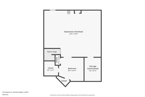 Tiny photo for 373 Evergreen Circle, Glendale Heights, IL 60139 (MLS # 12502785)