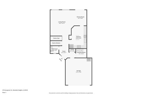 Tiny photo for 373 Evergreen Circle, Glendale Heights, IL 60139 (MLS # 12502785)