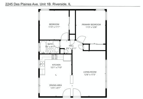 Tiny photo for 2245 Des Plaines Avenue #B, North Riverside, IL 60546 (MLS # 12527417)