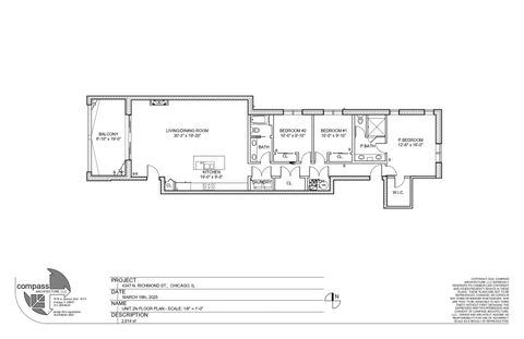 Tiny photo for 4347 N Richmond Avenue #2N, Chicago, IL 60618 (MLS # 12332204)