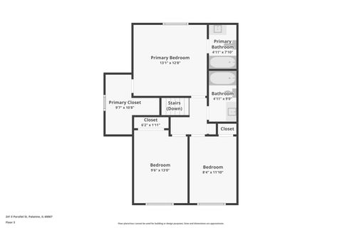 Tiny photo for 241 E Parallel Street #1A, Palatine, IL 60067 (MLS # 12619342)