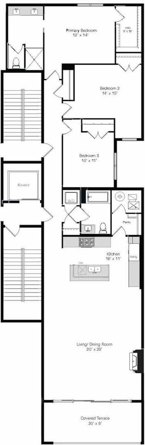 Tiny photo for 1342 W Belmont Avenue #3E, Chicago, IL 60657 (MLS # 12467061)