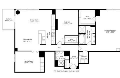 Tiny photo for 737 W Washington Boulevard #1208, Chicago, IL 60661 (MLS # 12320121)