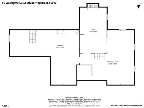 Tiny photo for 55 Watergate Drive, South Barrington, IL 60010 (MLS # 12738581)