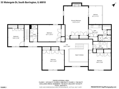 Tiny photo for 55 Watergate Drive, South Barrington, IL 60010 (MLS # 12738581)