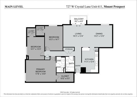 Tiny photo for 1727 W CRYSTAL Lane #611, Mount Prospect, IL 60056 (MLS # 12789101)