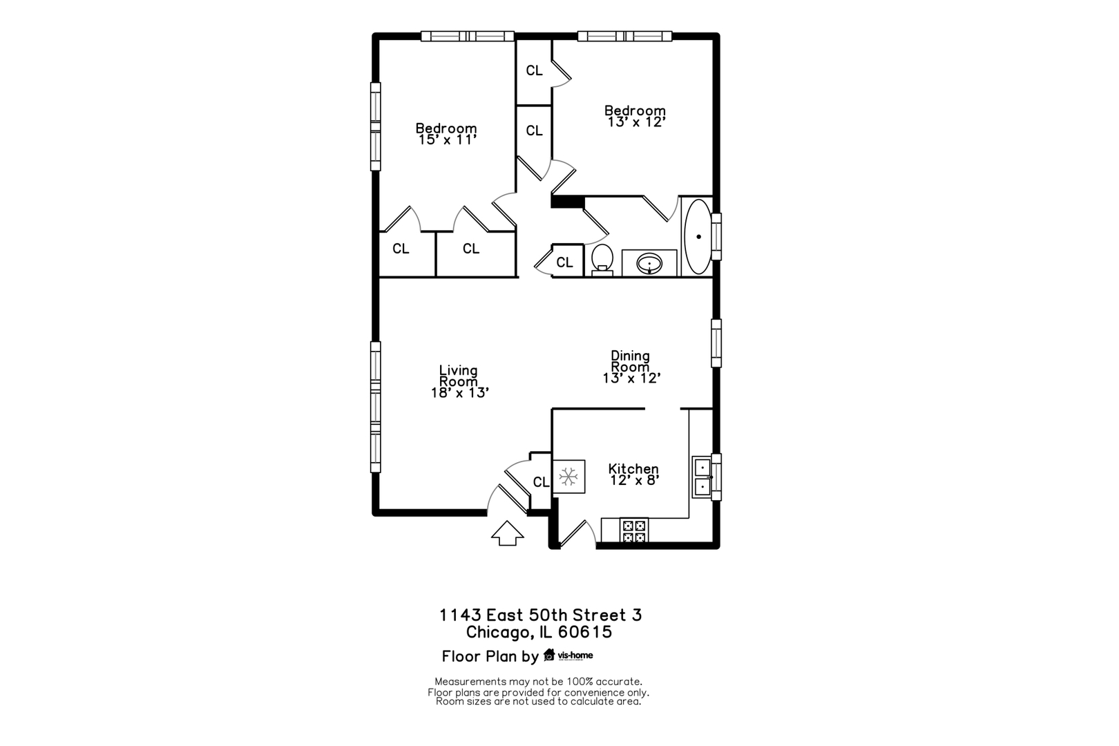 Chicago, Illinois 60615, United States, 2 Bedrooms Bedrooms, ,1 BathroomBathrooms,Residential,Active,161886