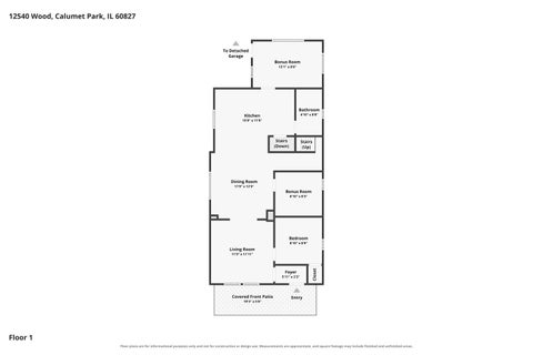 Tiny photo for 12540 S Wood Street, Calumet Park, IL 60827 (MLS # 12756780)