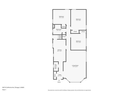 Tiny photo for 5547 N California Avenue, Chicago, IL 60625 (MLS # 12585187)