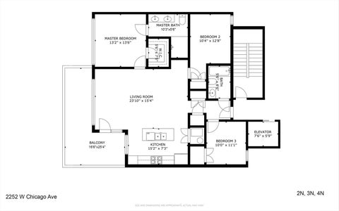 Tiny photo for 2254 W Chicago Avenue #4N, Chicago, IL 60622 (MLS # 12760111)