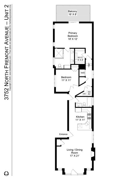 Tiny photo for 3752 N Fremont Street #2, Chicago, IL 60613 (MLS # 12632171)