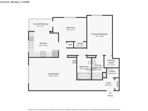 Tiny photo for 3303 GROVE Avenue #604, Berwyn, IL 60402 (MLS # 12599490)