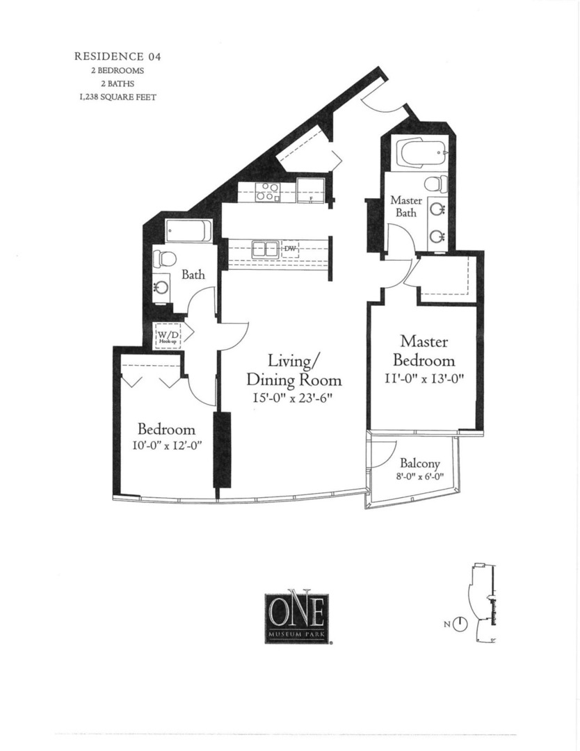 Chicago, Illinois 60605, United States, 2 Bedrooms Bedrooms, ,2 BathroomsBathrooms,Residential,Active,220077