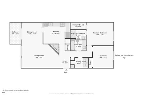 Tiny photo for 124 W Morningside Lane #124, Buffalo Grove, IL 60089 (MLS # 12676331)