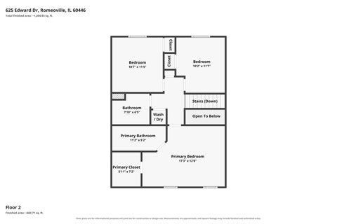 Tiny photo for 625 Edward Drive, Romeoville, IL 60446 (MLS # 12674921)