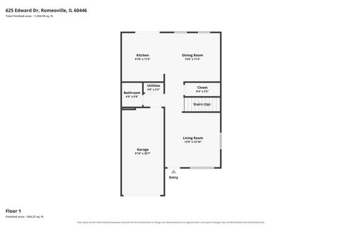 Tiny photo for 625 Edward Drive, Romeoville, IL 60446 (MLS # 12674921)