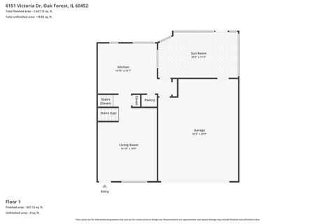 Tiny photo for 6151 Victoria Drive, Oak Forest, IL 60452 (MLS # 12604080)
