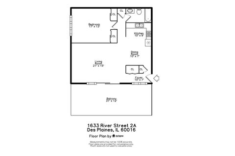 Tiny photo for 1633 River Street #2A, Des Plaines, IL 60016 (MLS # 12758903)