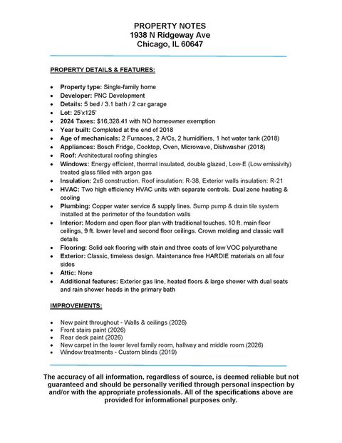 Tiny photo for 1938 N Ridgeway Avenue, Chicago, IL 60647 (MLS # 12582967)