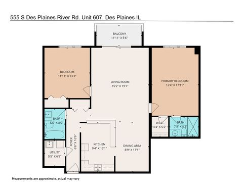 Tiny photo for 555 S River Road #607, Des Plaines, IL 60016 (MLS # 12596969)