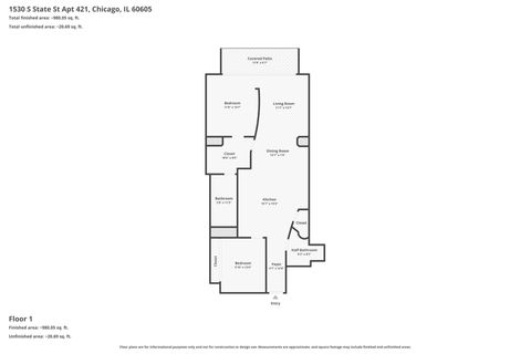 Tiny photo for 1530 S State Street #421, Chicago, IL 60605 (MLS # 12623129)