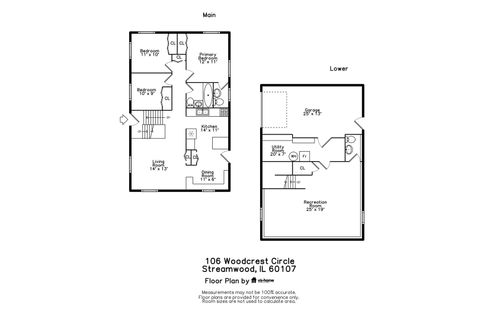 Tiny photo for 106 Woodcrest Circle, Streamwood, IL 60107 (MLS # 12521383)