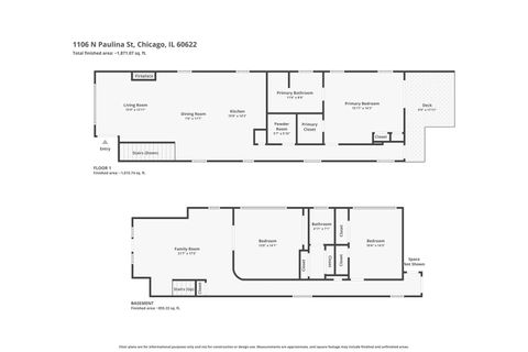 Tiny photo for 1106 N Paulina Street #1, Chicago, IL 60622 (MLS # 12615113)