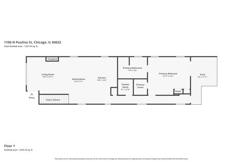 Tiny photo for 1106 N Paulina Street #1, Chicago, IL 60622 (MLS # 12615113)