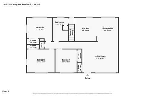 Tiny photo for 1017 S Norbury Avenue, Lombard, IL 60148 (MLS # 12723865)