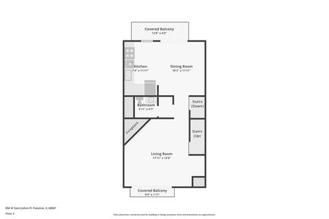 Tiny photo for 856 W Saint Johns Place, Palatine, IL 60067 (MLS # 12698116)