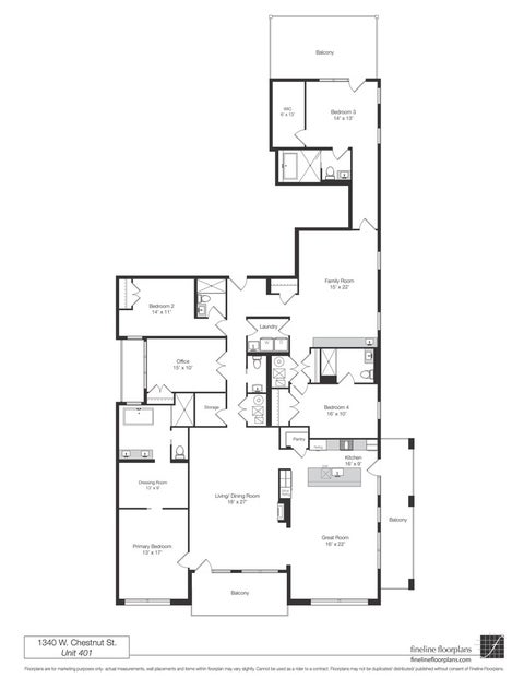 Tiny photo for 1340 W Chestnut Street #401, Chicago, IL 60642 (MLS # 12756258)