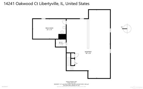 Tiny photo for 14241 Oakwood Court, Green Oaks, IL 60048 (MLS # 12788736)