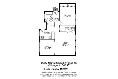 Tiny photo for 2227 N Kimball Avenue #1E, Chicago, IL 60647 (MLS # 12467376)