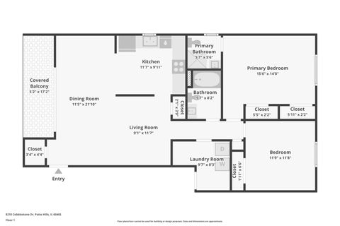 Tiny photo for 8218 Cobblestone Drive #3D, Palos Hills, IL 60465 (MLS # 12609180)