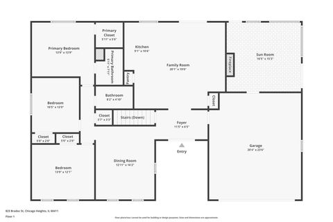 Tiny photo for 823 Bradoc Street, Chicago Heights, IL 60411 (MLS # 12573110)