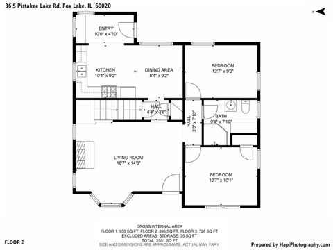 Tiny photo for 36 S PISTAKEE LAKE Road, Fox Lake, IL 60020 (MLS # 12475543)