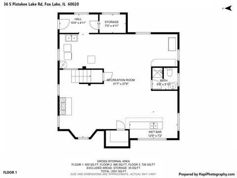 Tiny photo for 36 S PISTAKEE LAKE Road, Fox Lake, IL 60020 (MLS # 12475543)
