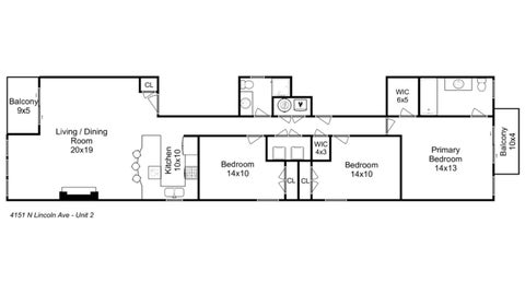 Tiny photo for 4151 N Lincoln Avenue #2, Chicago, IL 60618 (MLS # 12754634)