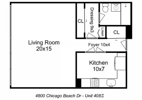 Tiny photo for 4800 S Chicago Beach Drive #408S, Chicago, IL 60615 (MLS # 12471364)
