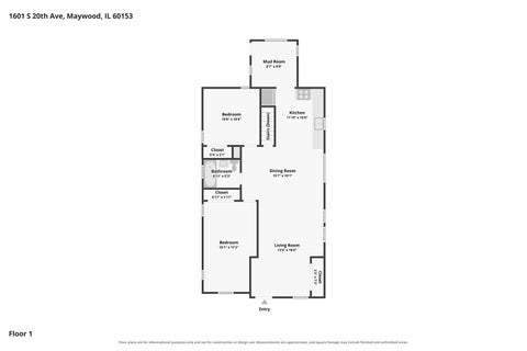 Tiny photo for 1601 S 20th Avenue, Maywood, IL 60153 (MLS # 12768155)