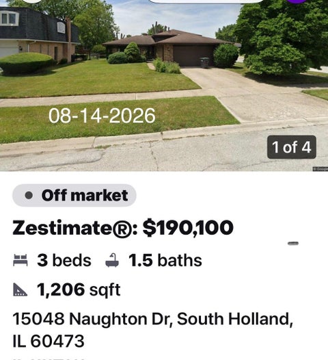 Tiny photo for 15048 Naughton Drive, South Holland, IL 60473 (MLS # 12733757)