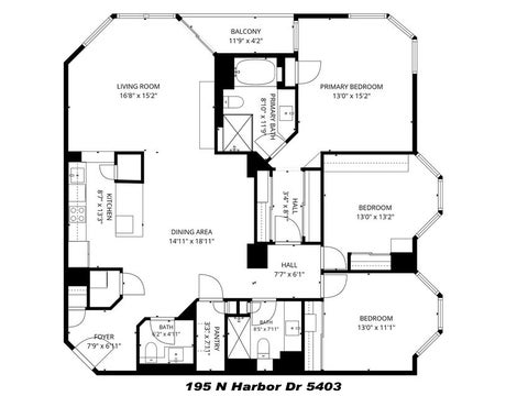 Tiny photo for 195 N Harbor Drive #5403, Chicago, IL 60601 (MLS # 12758459)