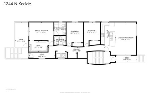 Tiny photo for 1244 N Kedzie Avenue #1, Chicago, IL 60651 (MLS # 12760244)